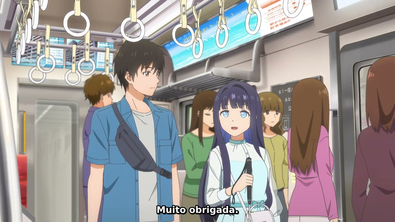 Toumei na Yoru ni Kakeru Kimi to, Me ni Mienai Koi wo Shita. Episódio 4